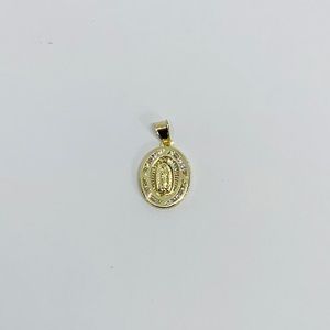 Real 10K Gold Small Pendant Virgen Maria